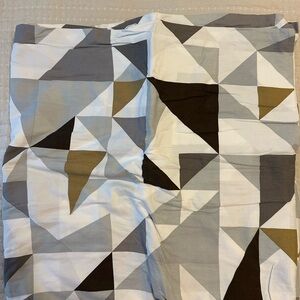 Amazon Geometric Duvet Cover - White, Gray, Brown